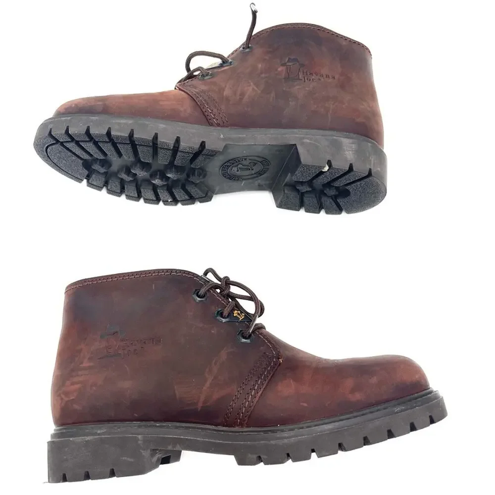 HAVANA JOEs Panama Jack men's brown leather ankle lace up boots size EU 41/US 8
